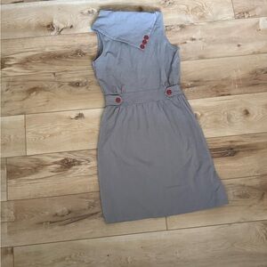 Matilda Jane Gray Mini Dress with Red Buttons